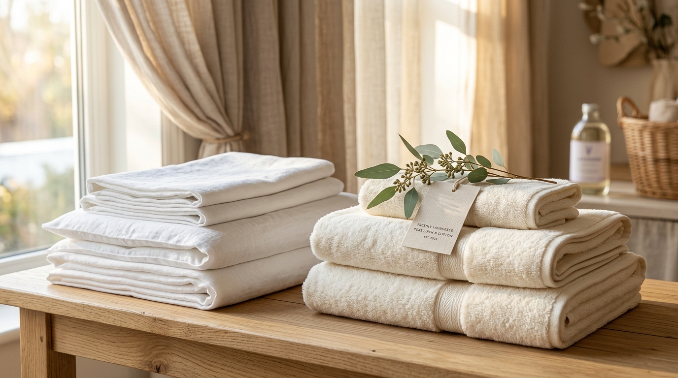 Pure freshly laundered linen